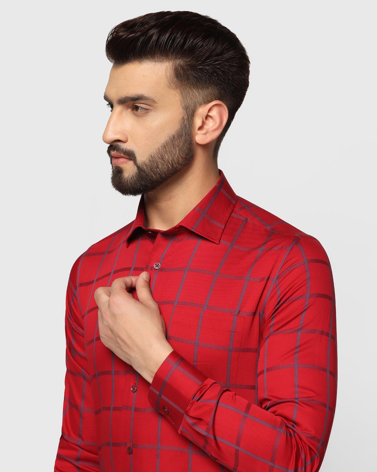 Formal Red Check Shirt - Rango
