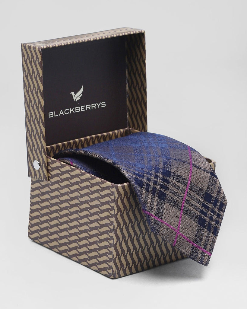 Silk Tobacco Brown Check Tie - Rodrigo