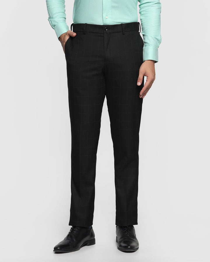 Slim Comfort B-95 Formal Black Check Trouser - Crash