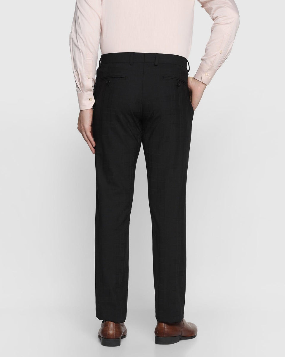 Slim Comfort B-95 Formal Black Check Trouser - Sams