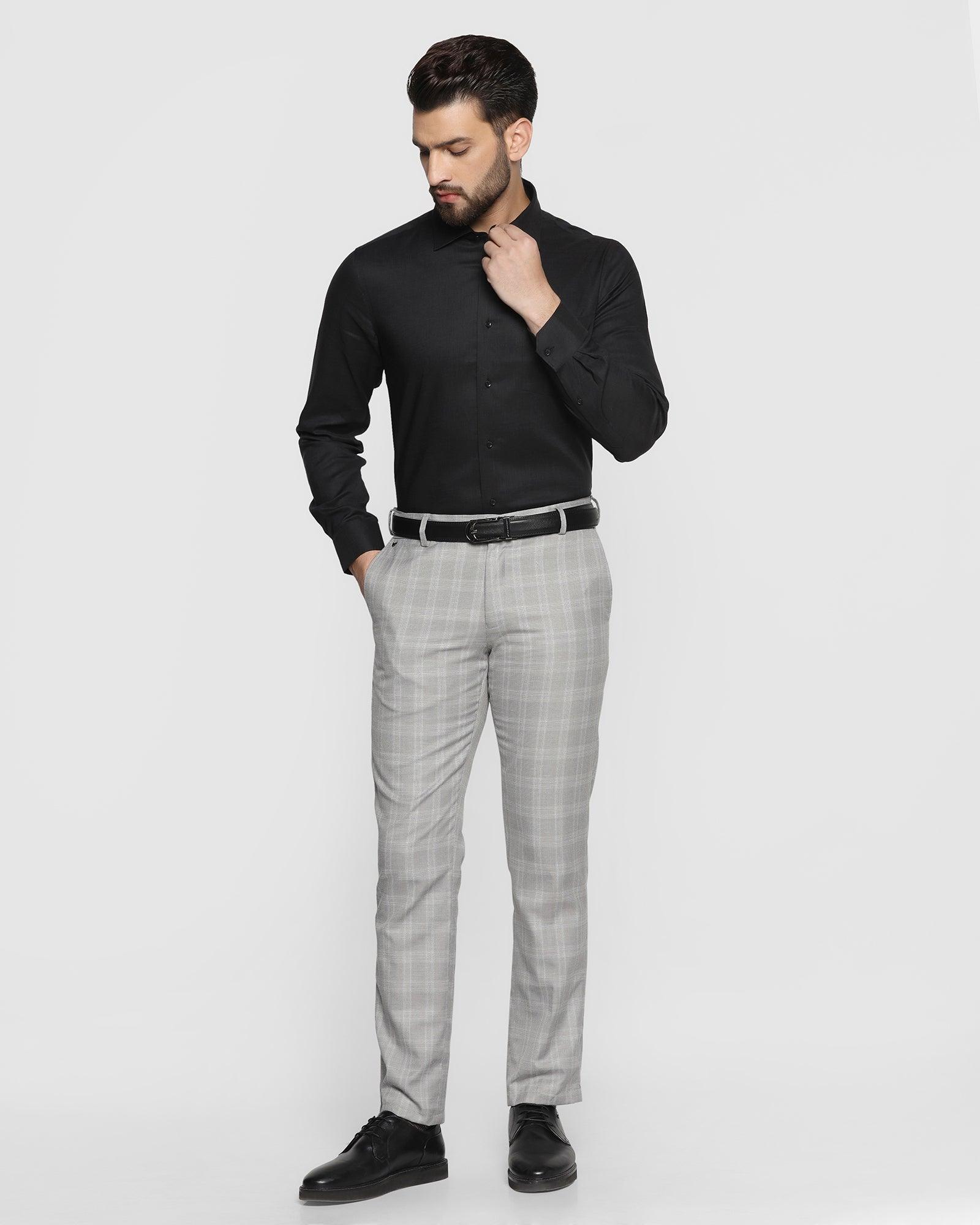 Arrow Formal Trousers  Buy Arrow Men Grey Slim Fit Patterned Check Formal  Trousers Online  Nykaa Fashion