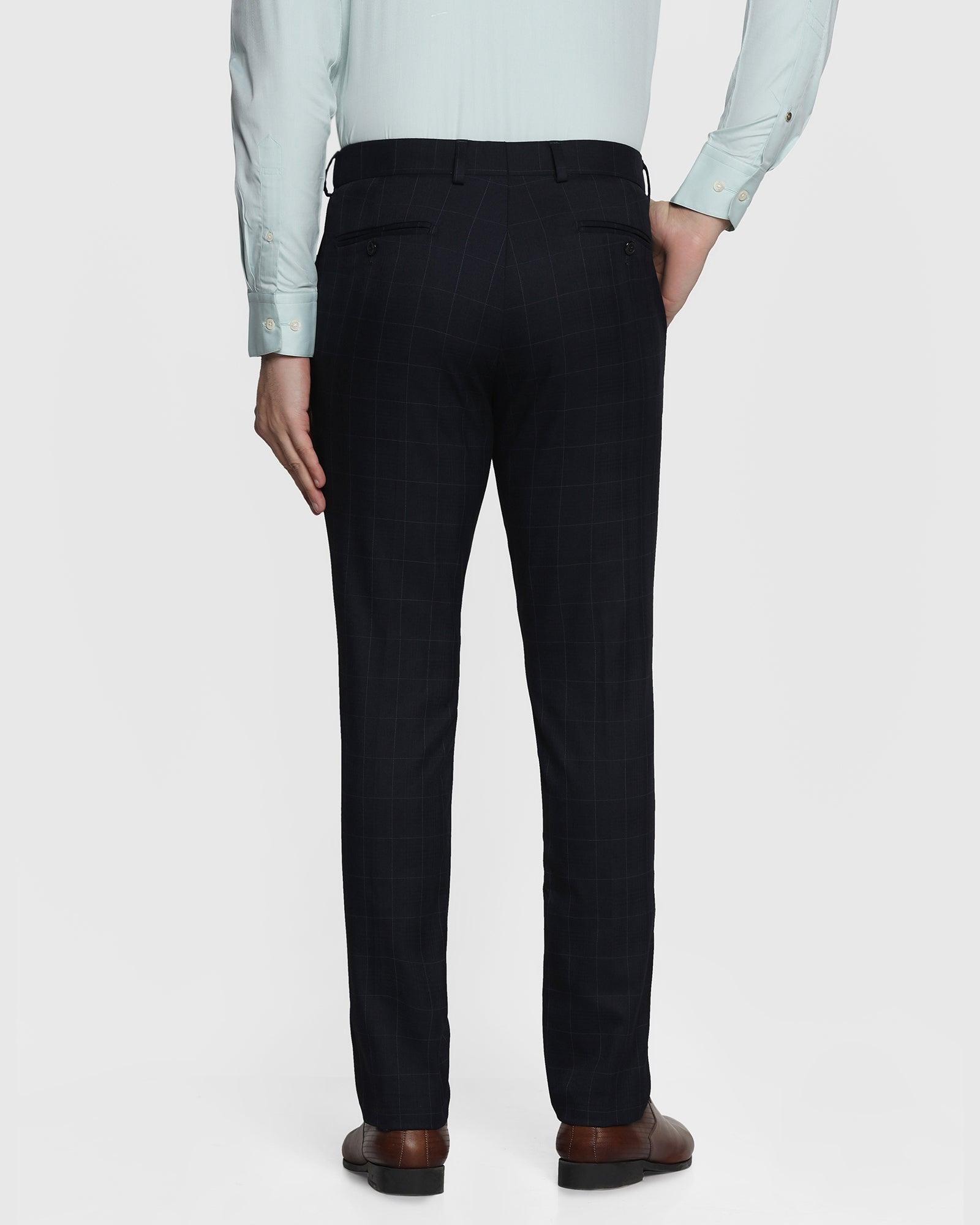 Buy Men's Business Pants Skinny Fit Plaid Flat-Front Stretch Slim Stylish  Casual Golf Dress Pants, Black 1, Medium at Amazon.in