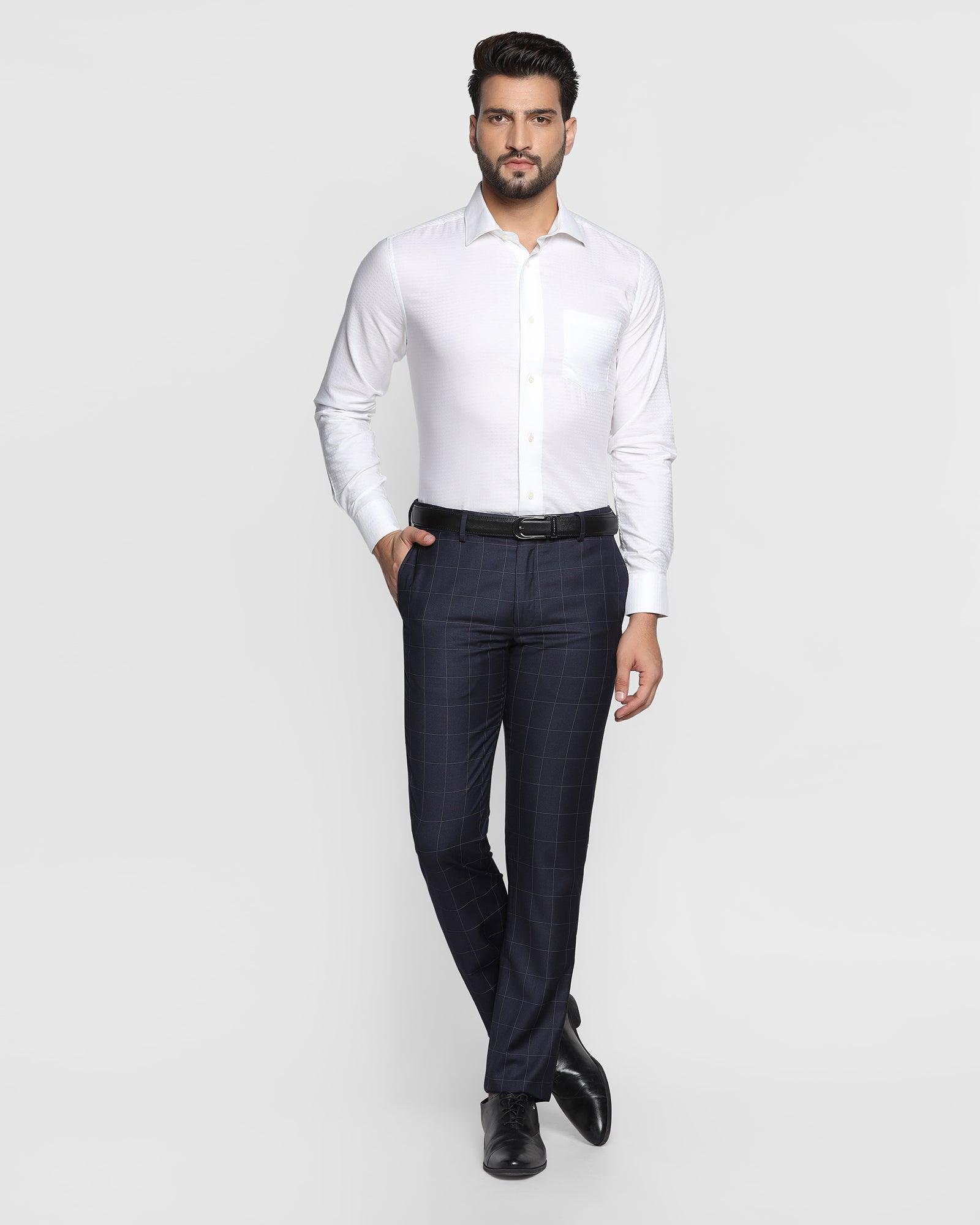 Buy MOSS Tailored Fit Navy Black Check Suit: Trousers from the Next UK  online shop