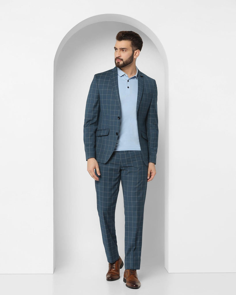 Tuxedo Multitude 6X Teal Check Formal Suit - Micah