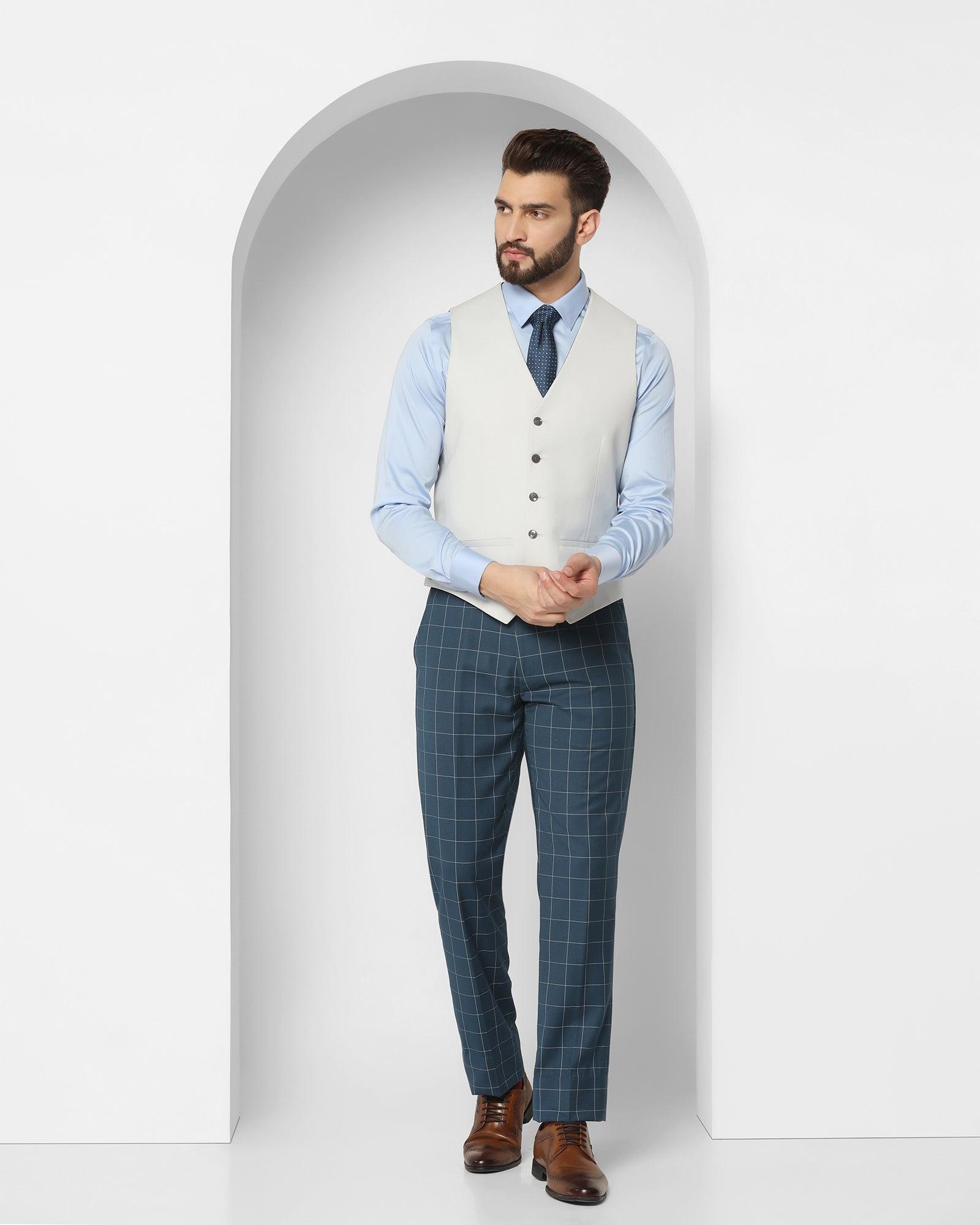 Check Tuxedo 6X Suit In Teal (Micah) - Blackberrys