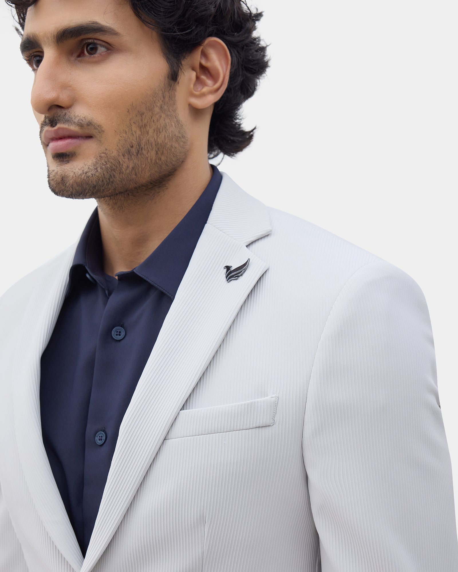 Grey Stripe Blazer - Batista