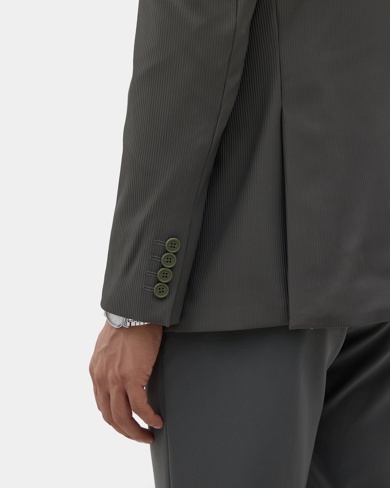 Olive Stripe Blazer - Batista