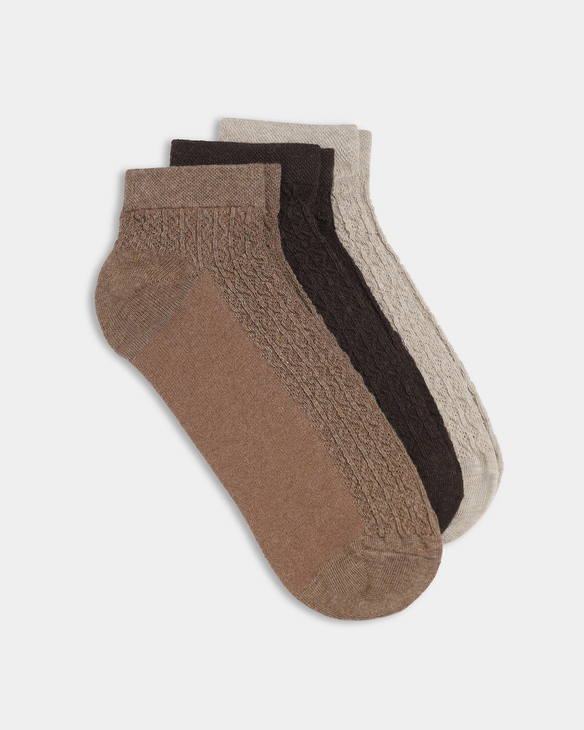 Combed Cotton Ankle Length Socks Pack of 3 - Bree