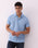 Cool Blue Textured Polo - Sun