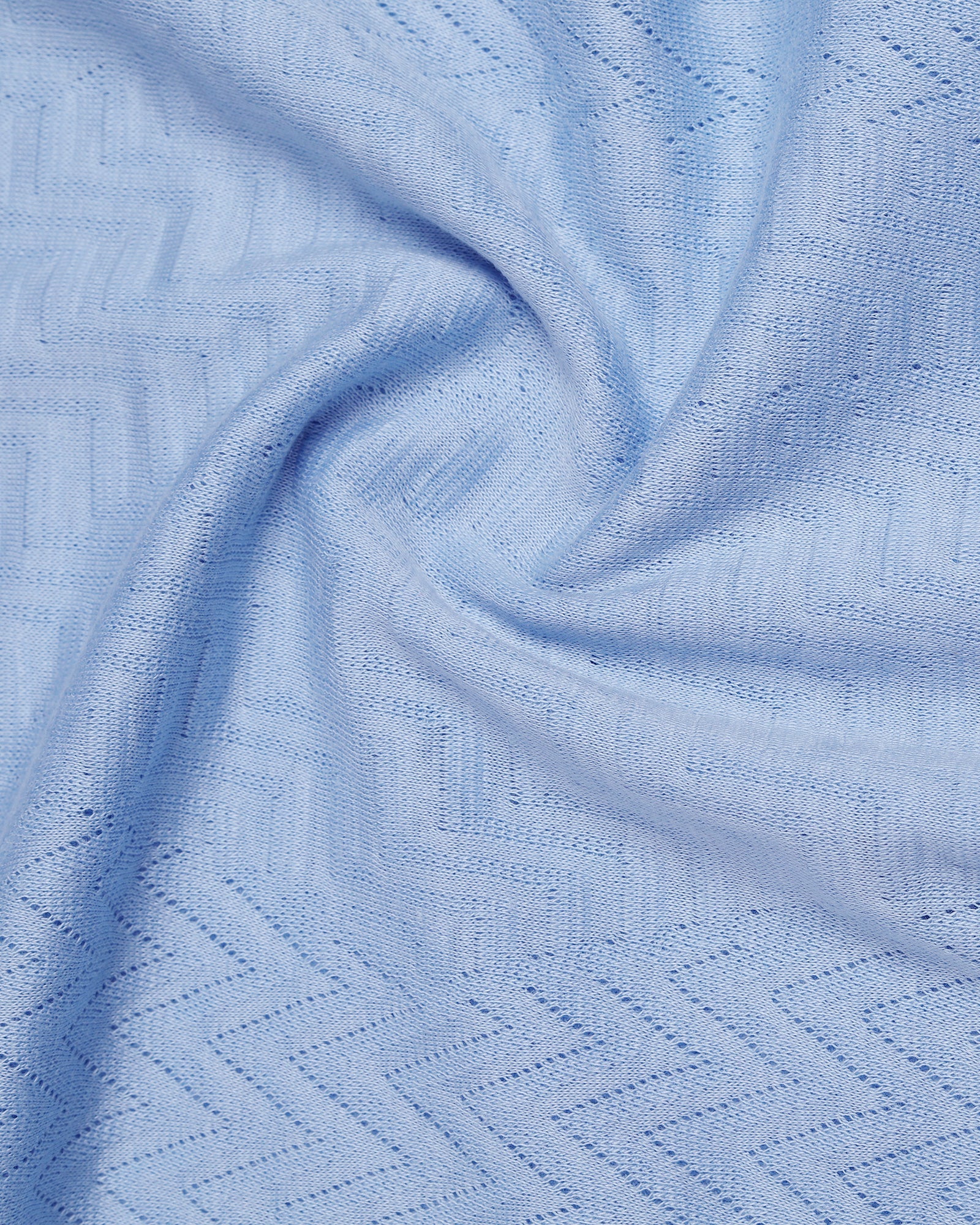 Cool Blue Textured Polo - Sun