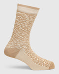 Cotton Beige Knitted Socks - Sadio