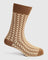 Cotton Beige Textured Socks - Snap