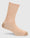 Cotton Beige Knitted Socks - Snow