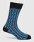 Cotton Deep Navy Textured Socks - Snap