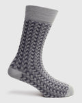 Cotton Grey Knitted Socks - Snap