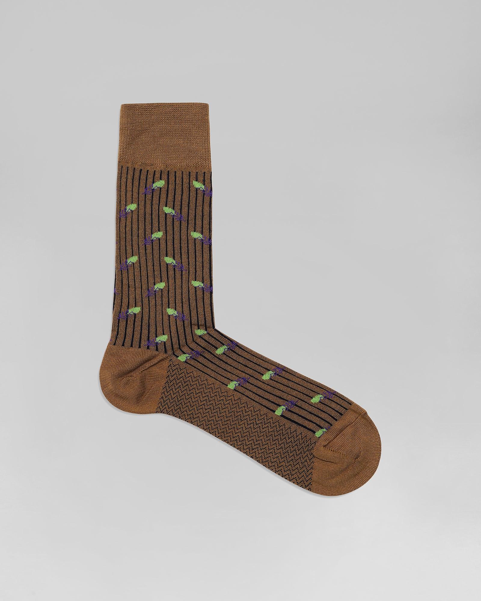 Cotton Khaki Solid Socks - Palora