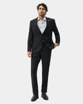 Black Two Piece Textured Suit - Atoll