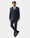 Navy Three Piece Textured Suit - Hiver