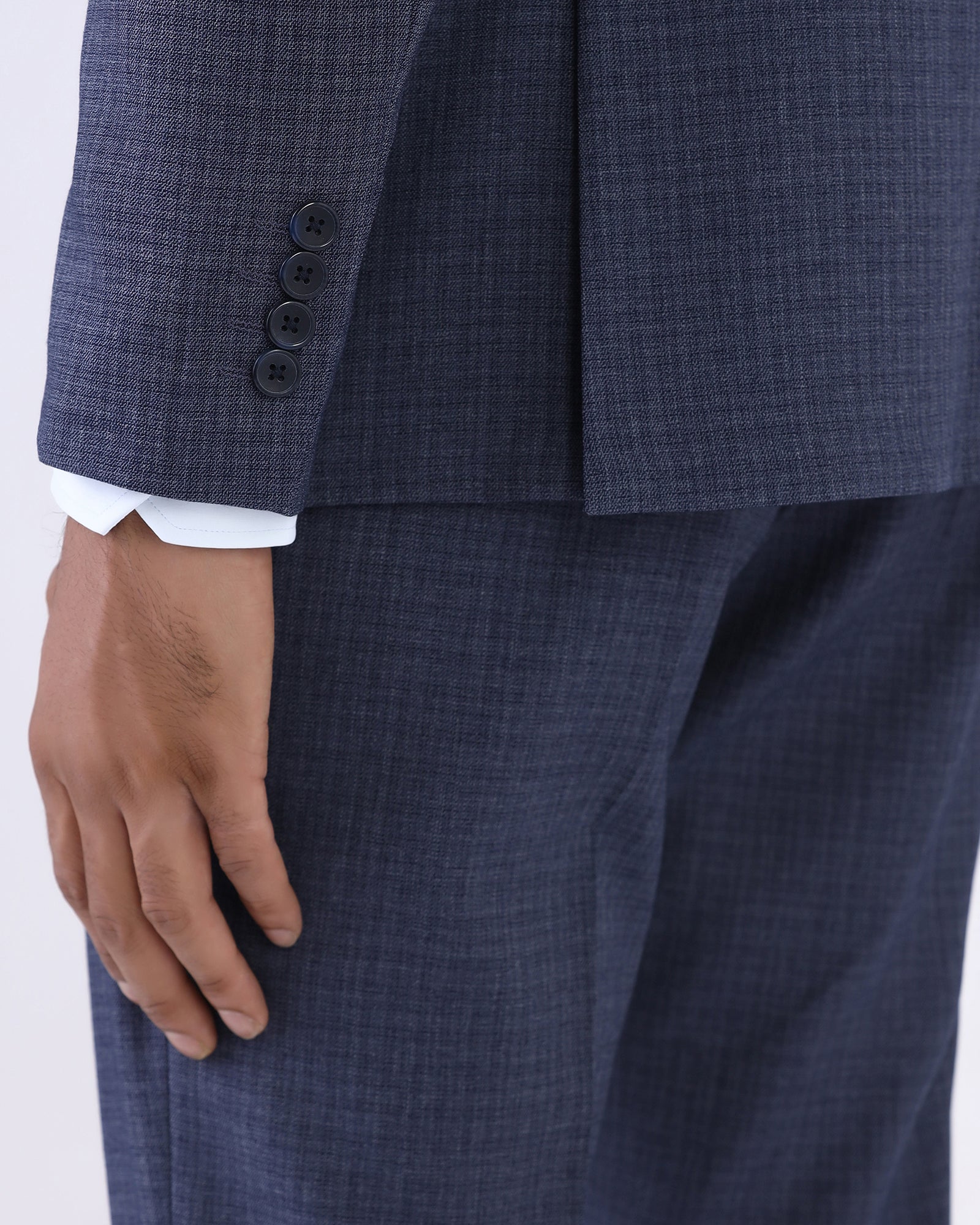 Blue Textured Shirt - Delm