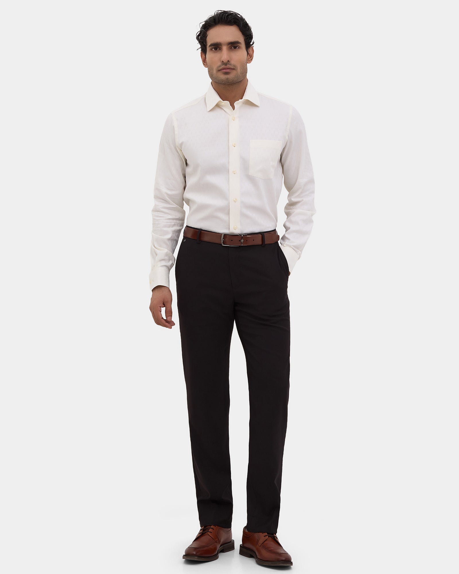 Cream Textured Shirt - Durban