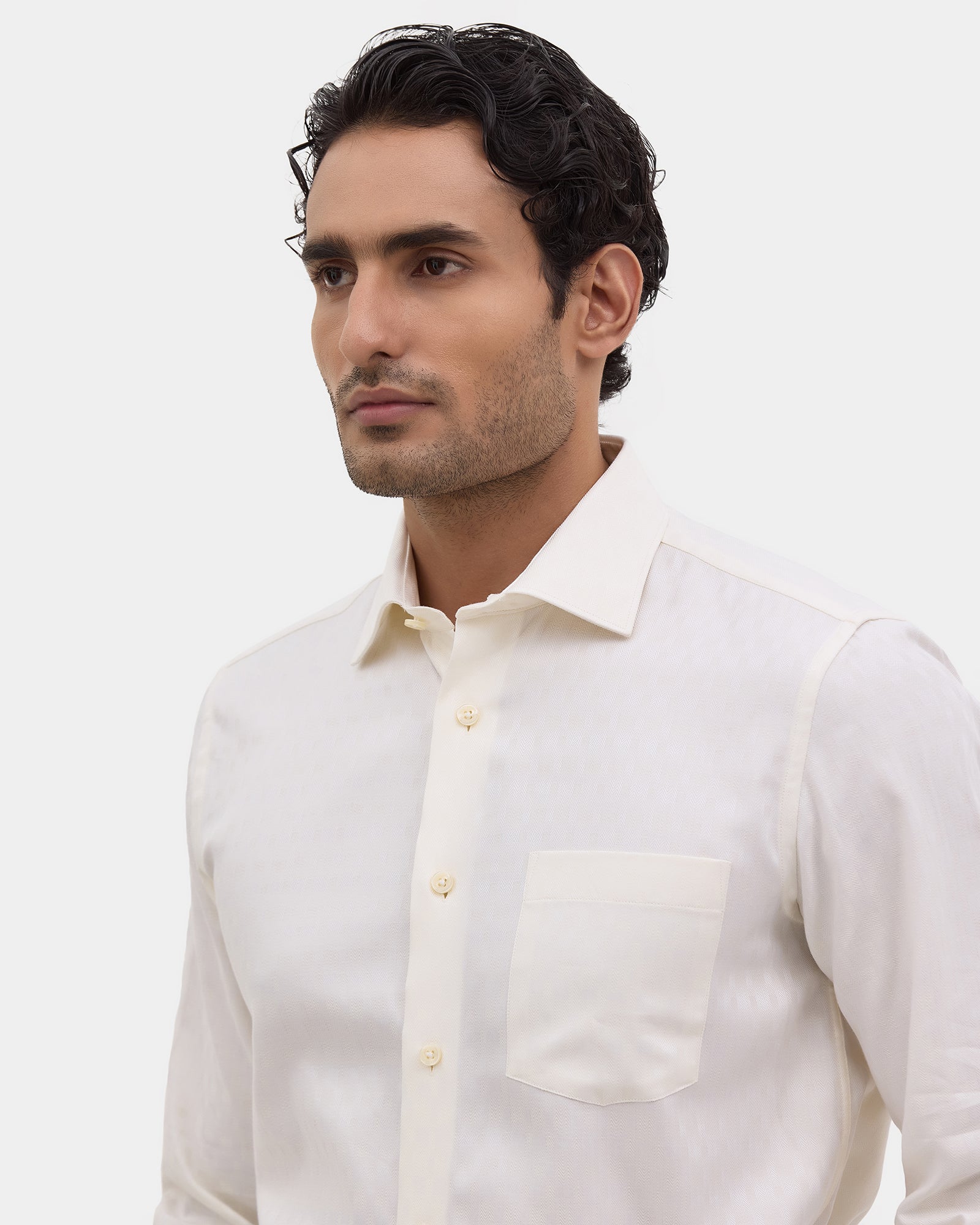 Cream Textured Shirt - Durban