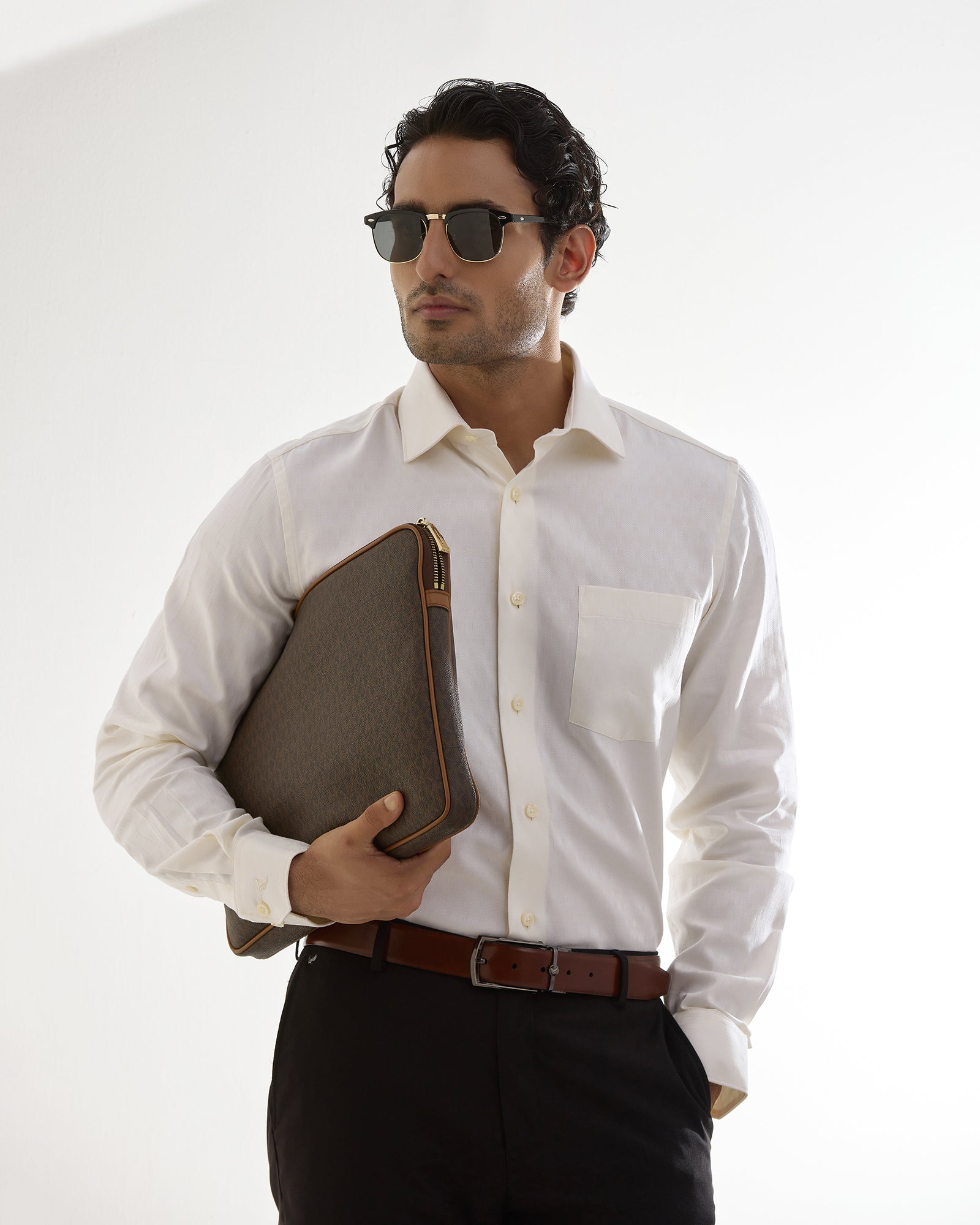 Cream Textured Shirt - Durban