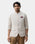 Beige Bandhgala Linen Textured Waistcoat - Drift