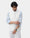 White Bandhgala Linen Textured Waistcoat - Drift