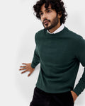 Dark Green Textured Sweatshirt - Pita
