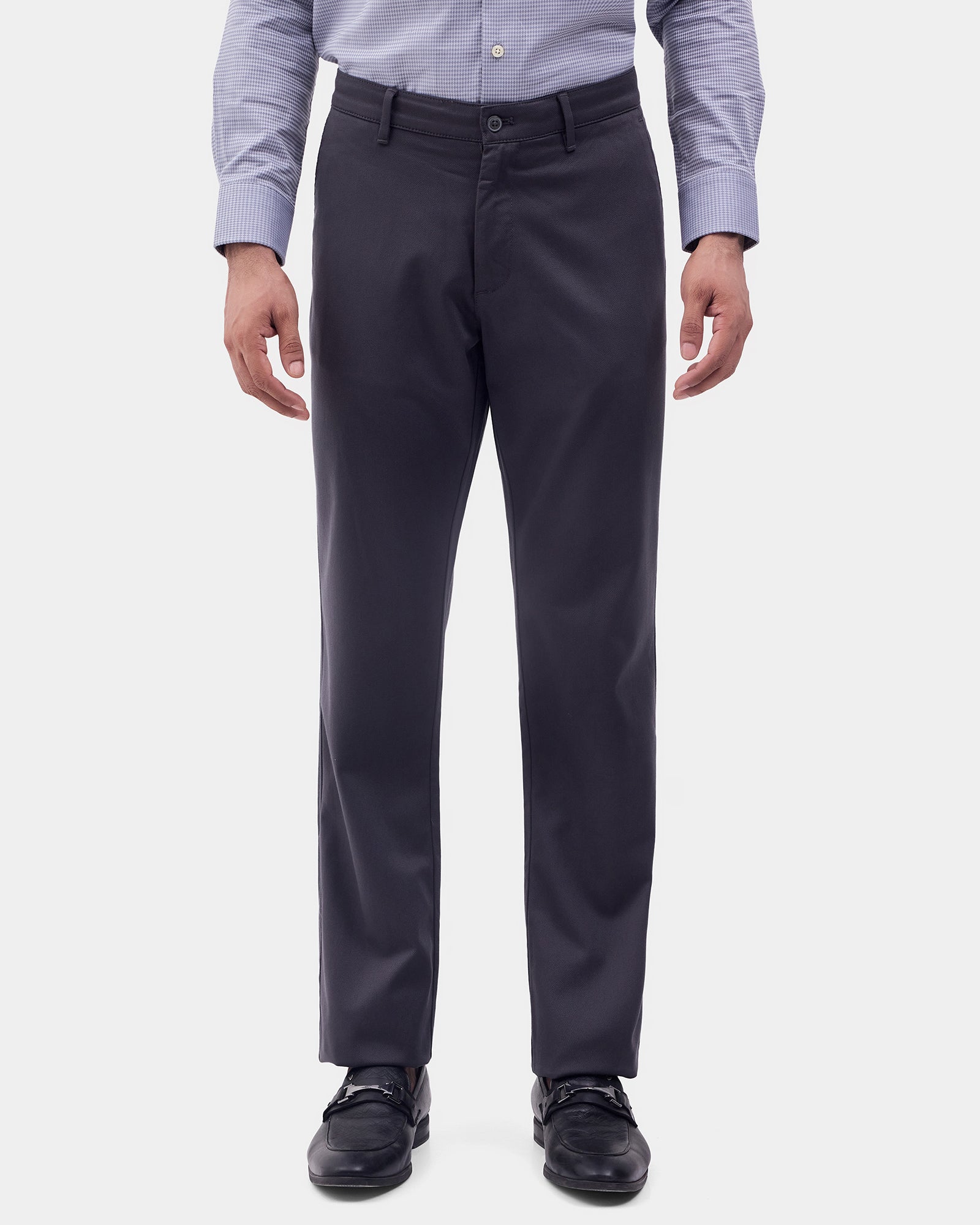 Dark Grey Textured Khakis - Monta
