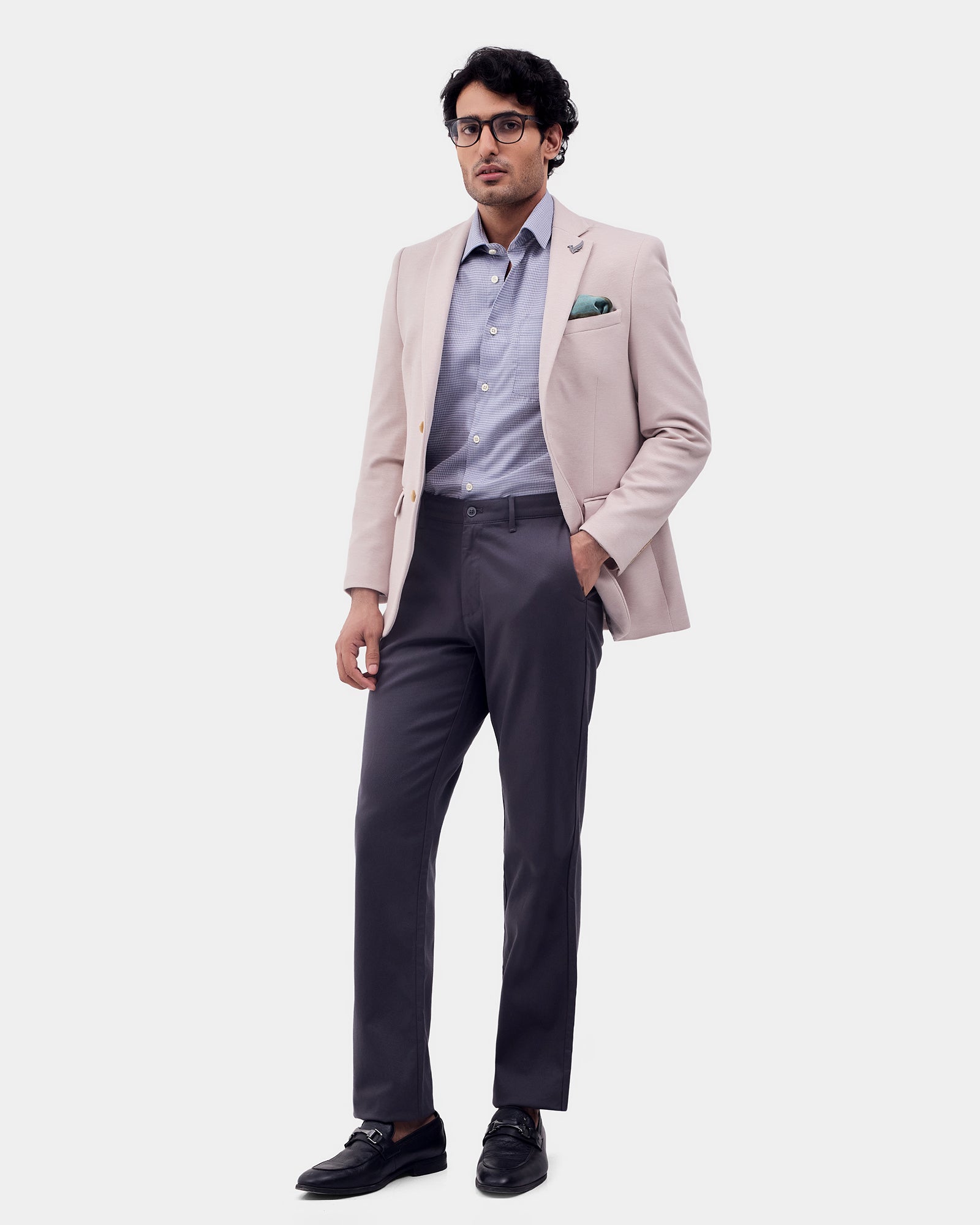 Dark Grey Textured Khakis - Monta