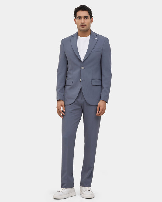 Dark Grey TechPro Two Piece Stripe Suit - Otavio