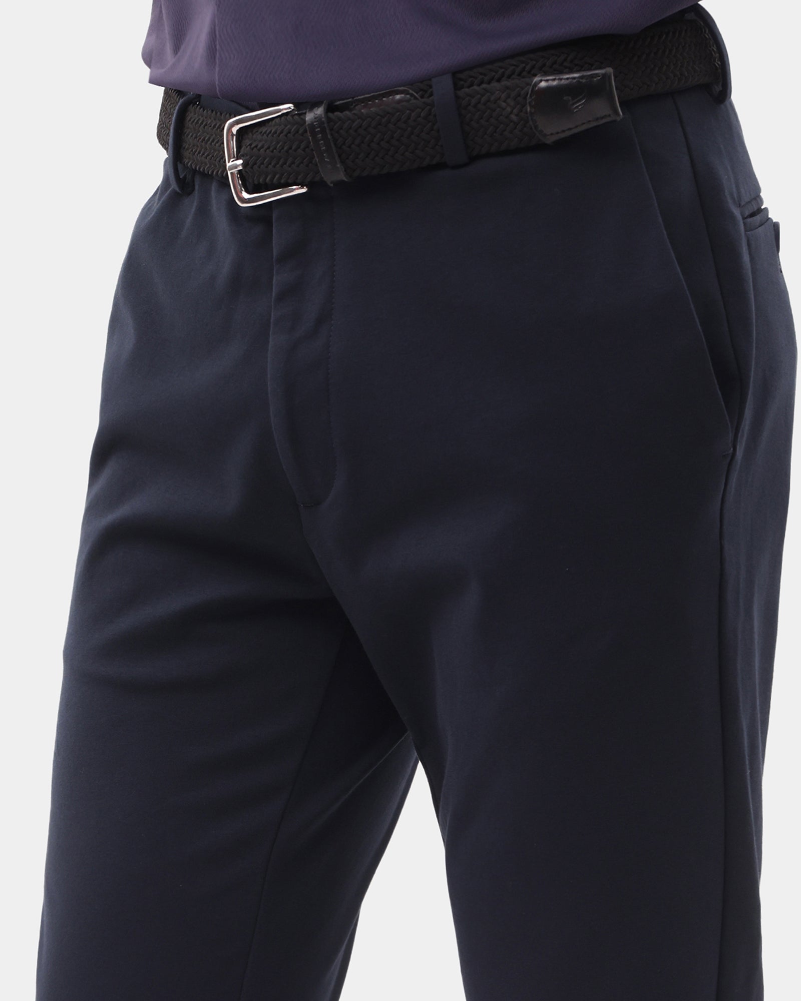 Must Haves Dark Navy Solid Khakis - Ziea