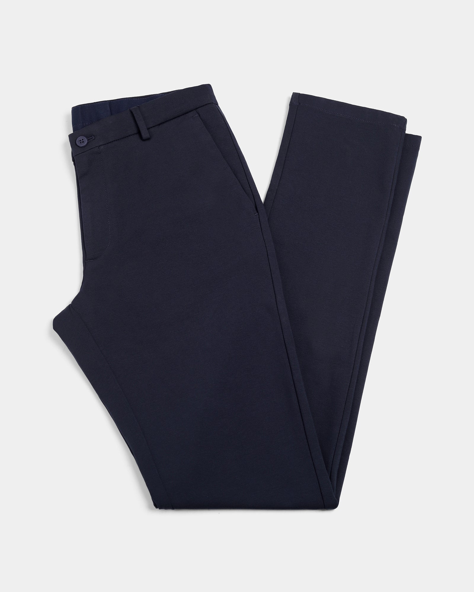 Must Haves Dark Navy Solid Khakis - Ziea