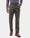 Dark Olive Unwrinkle Solid Khakis - Elgon