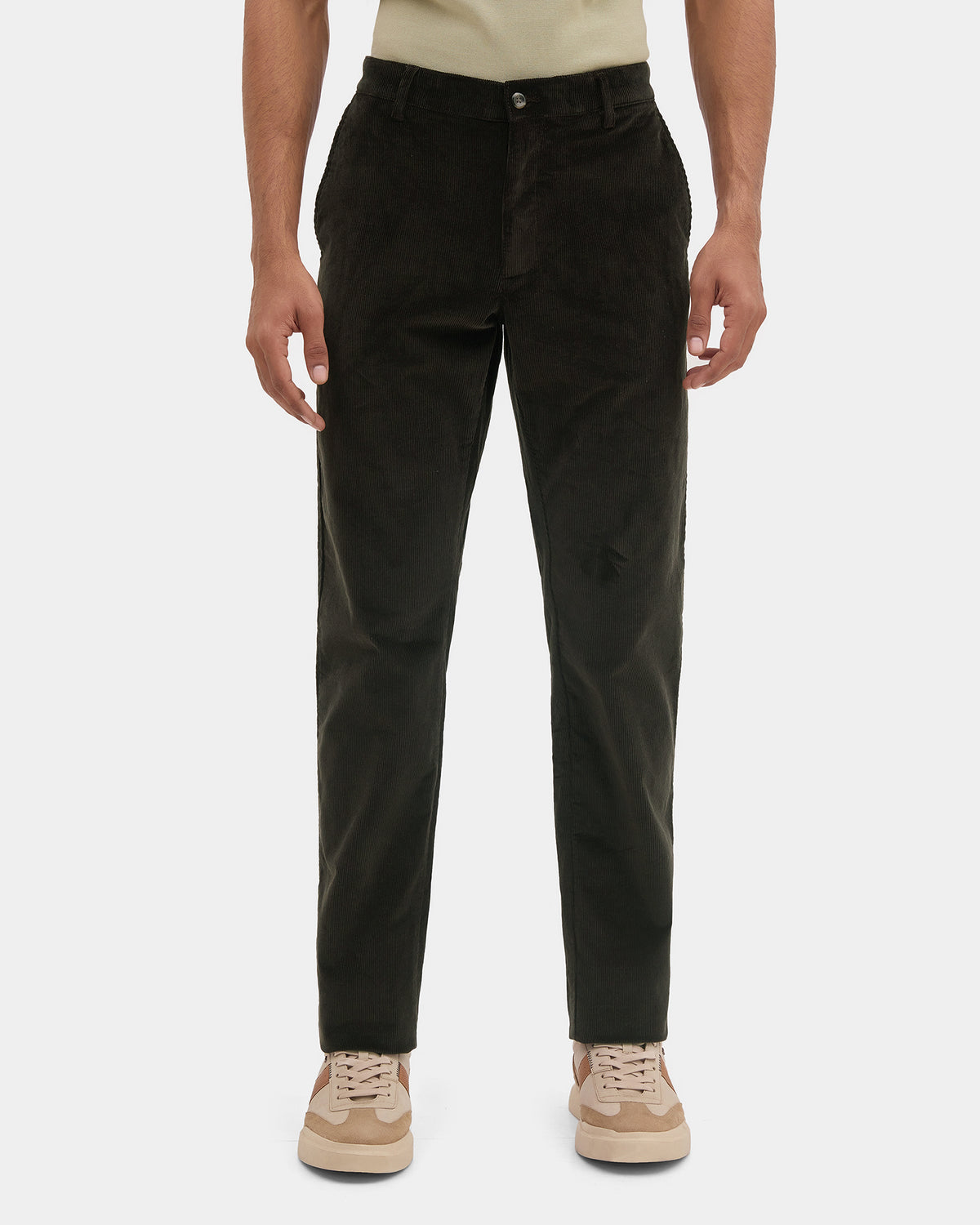 Dark Olive Textured Khakis - Alps