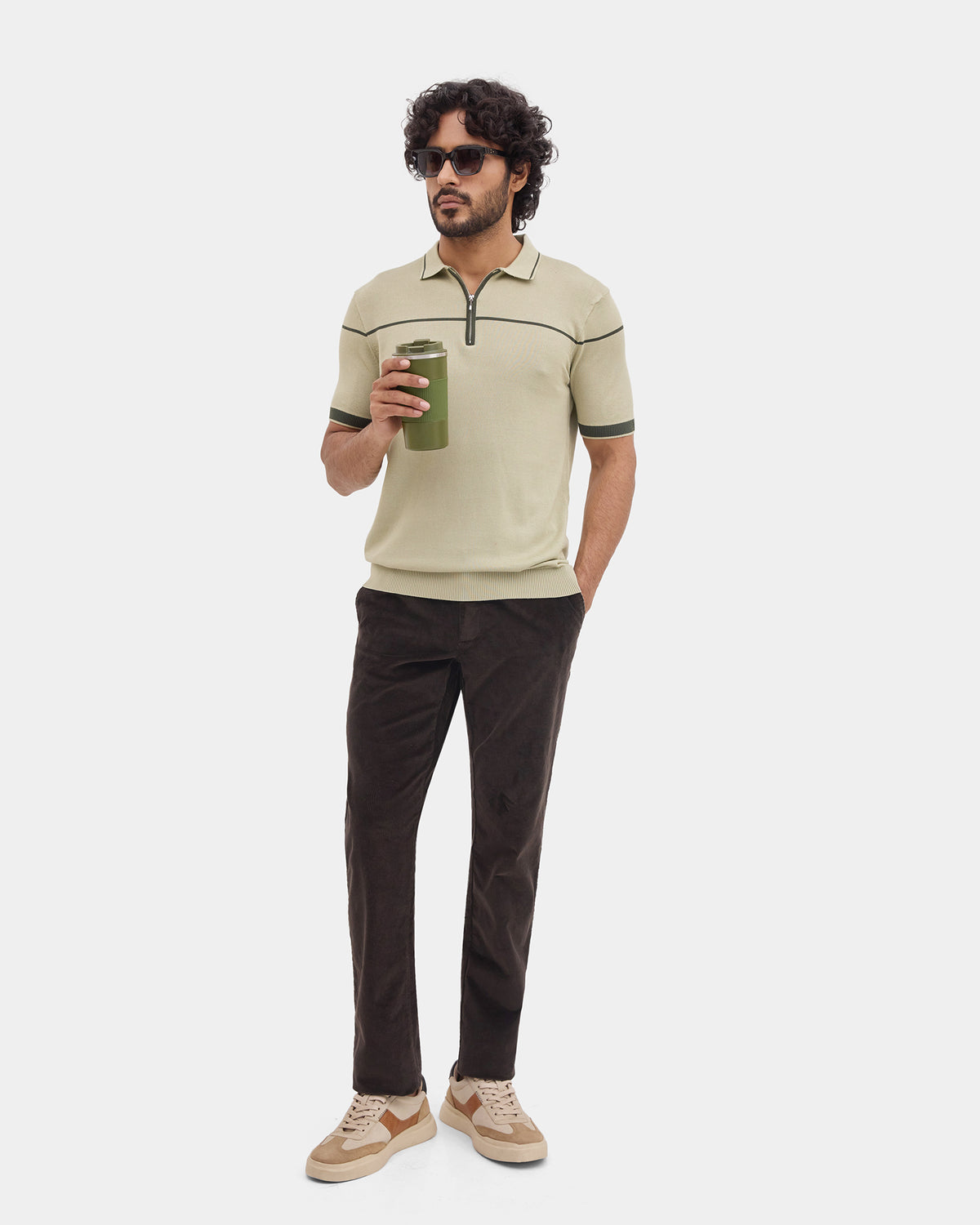 Dark Olive Textured Khakis - Alps