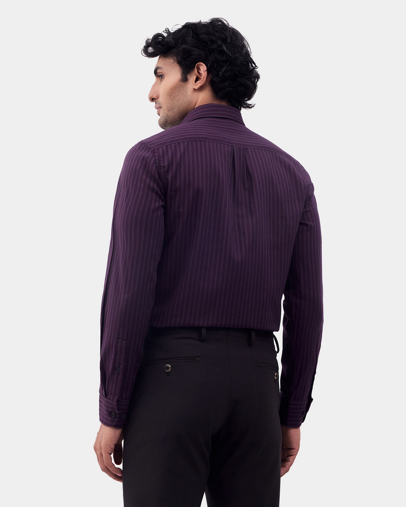 Dark Purple Stripe Shirt - Korn