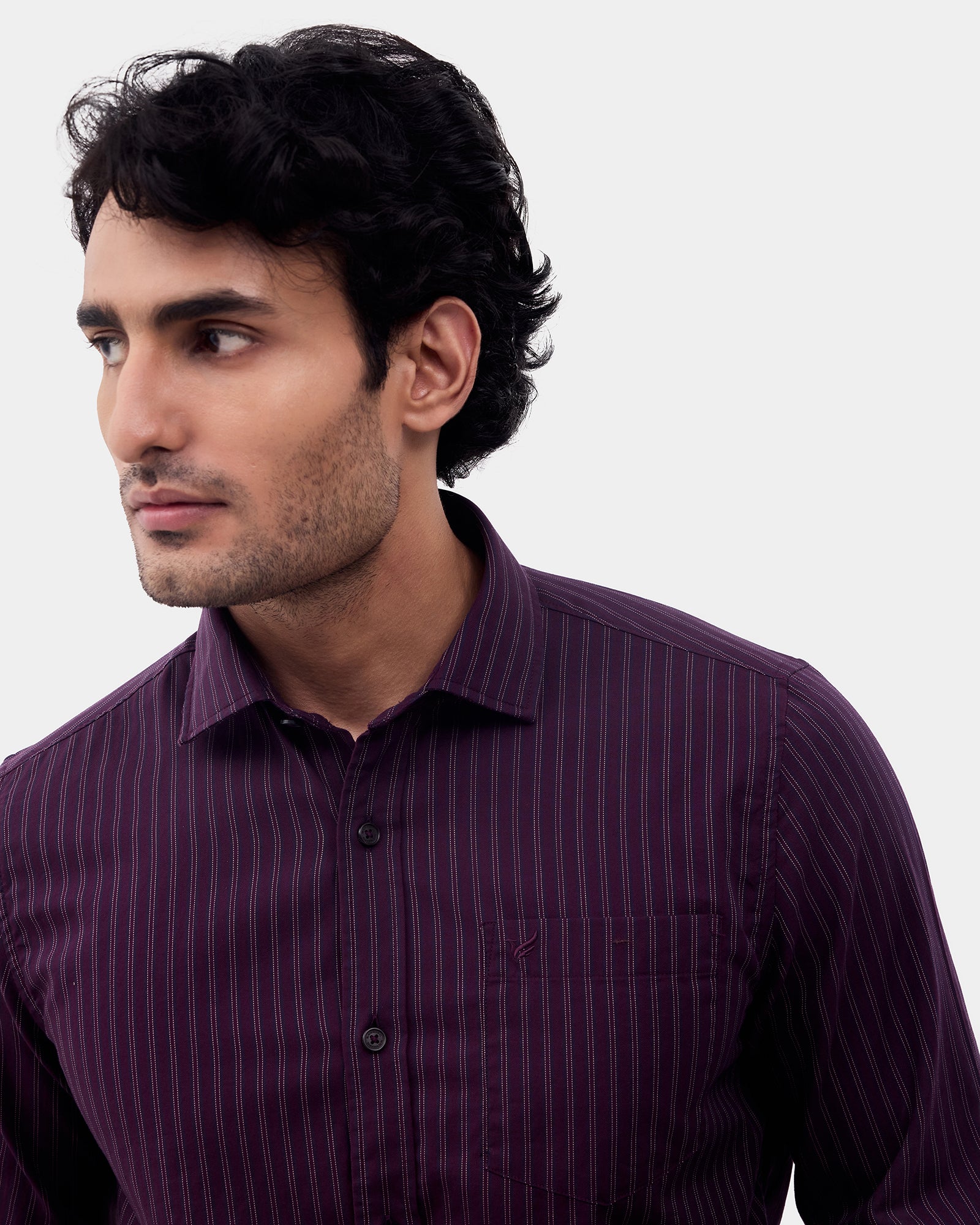 Dark Purple Stripe Shirt - Korn