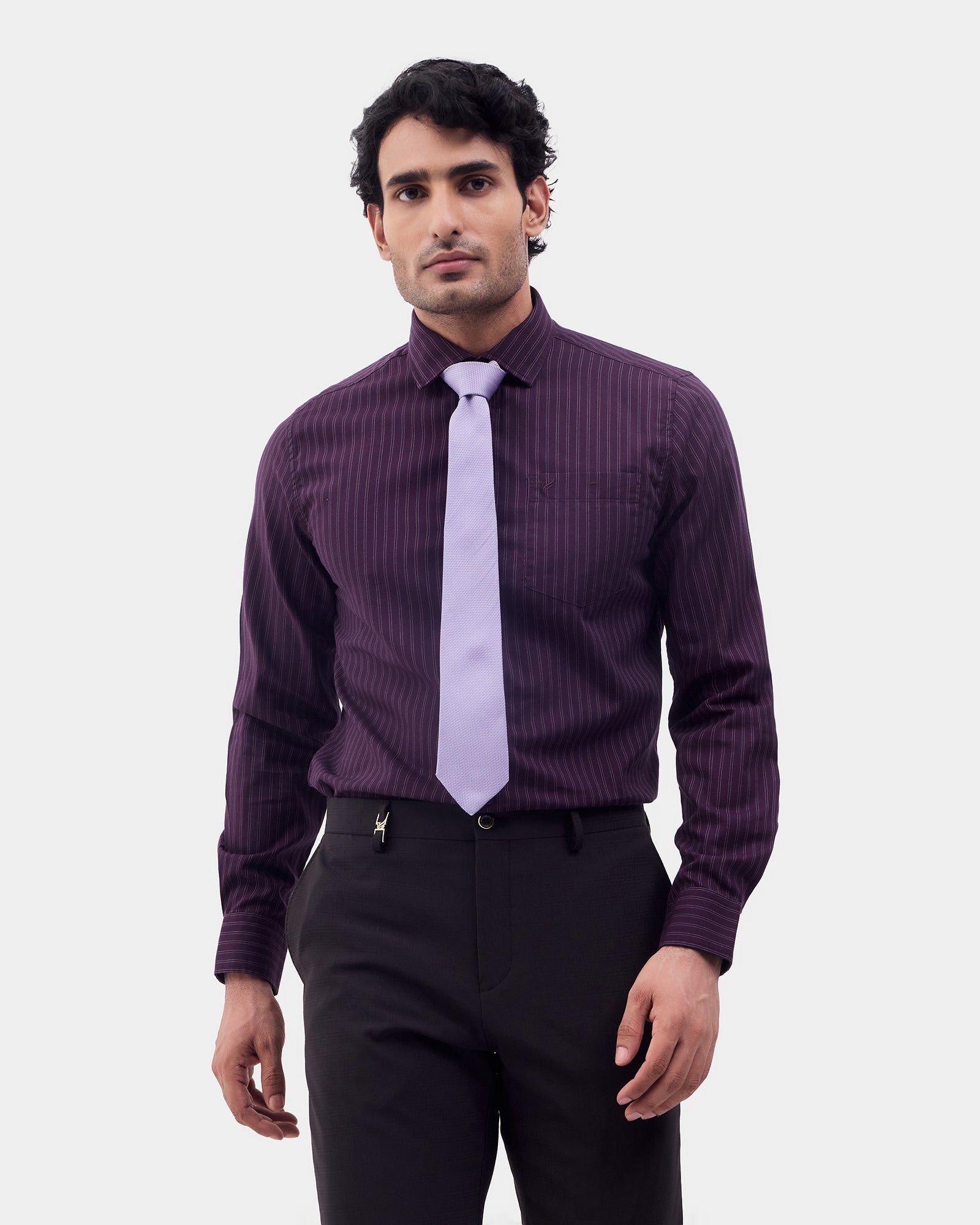 Dark Purple Stripe Shirt - Korn