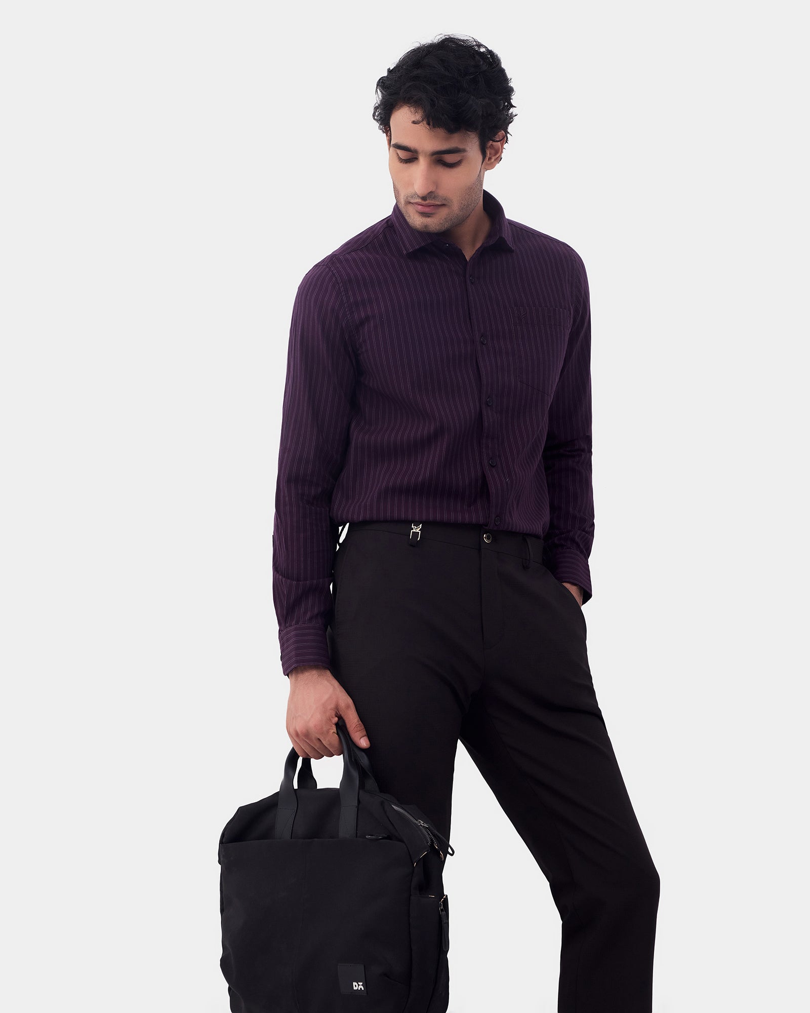 Dark Purple Stripe Shirt - Korn
