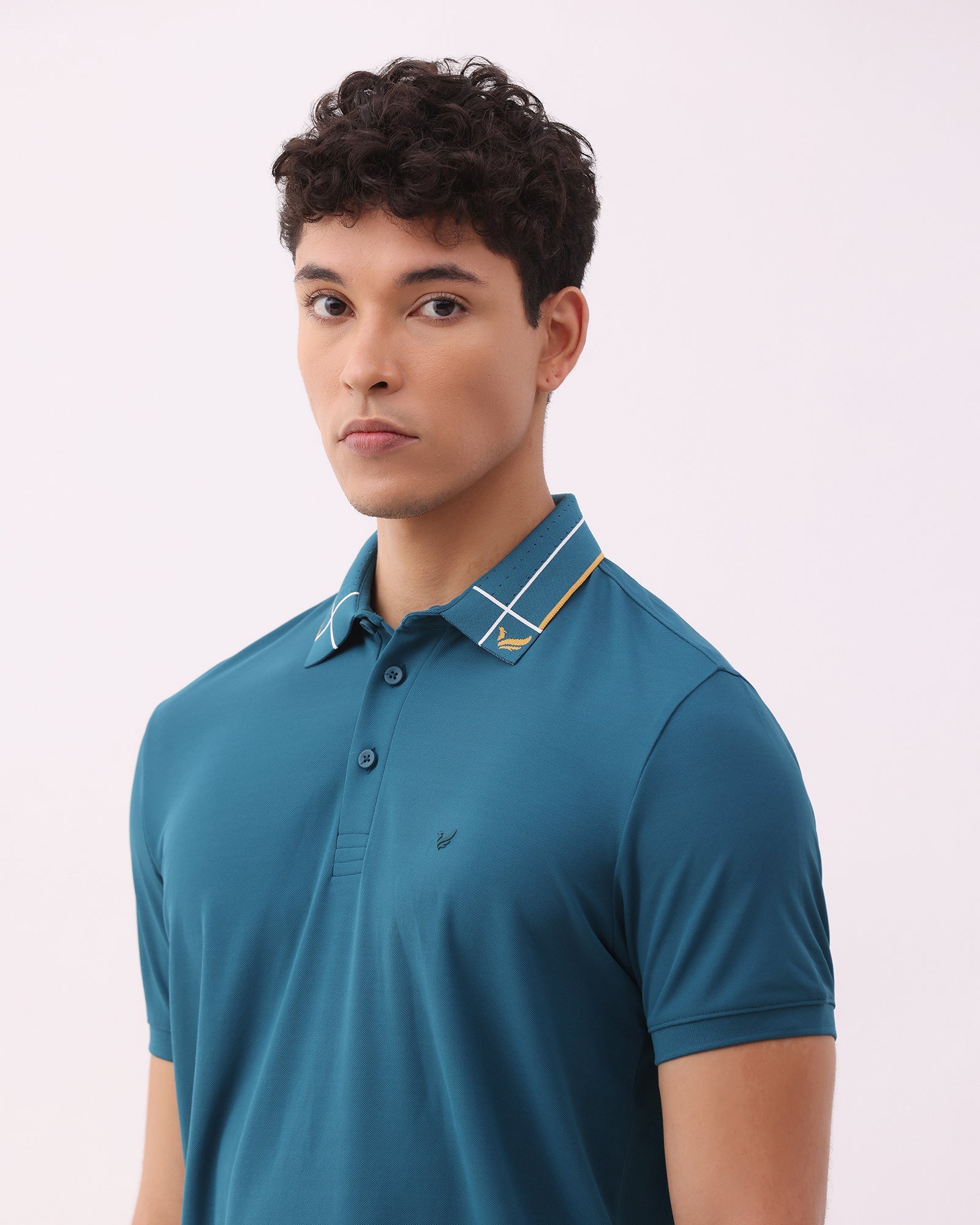 Deep Teal Techpro Solid Polo - Hermione