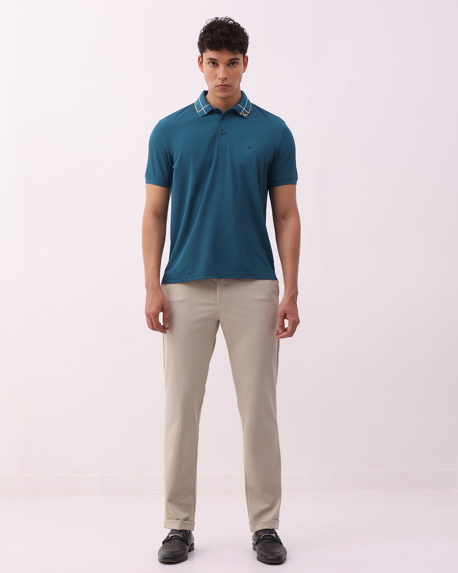 Deep Teal Techpro Solid Polo - Hermione