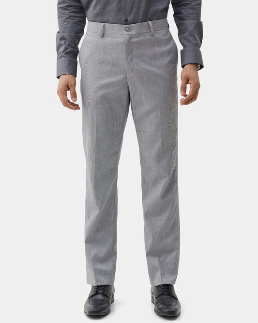 Light Grey Solid Trouser - Andre
