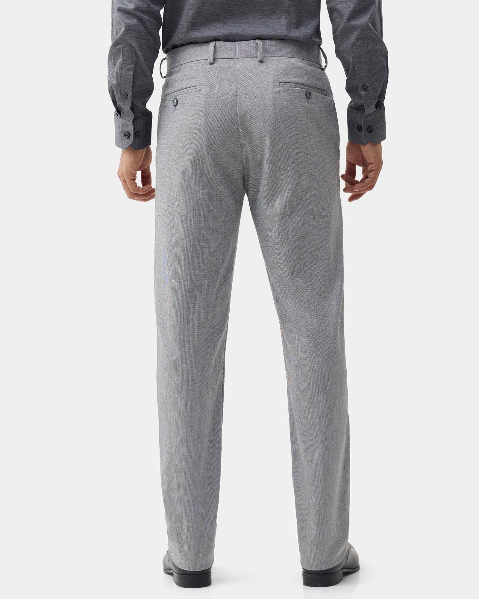 Light Grey Solid Trouser - Andre