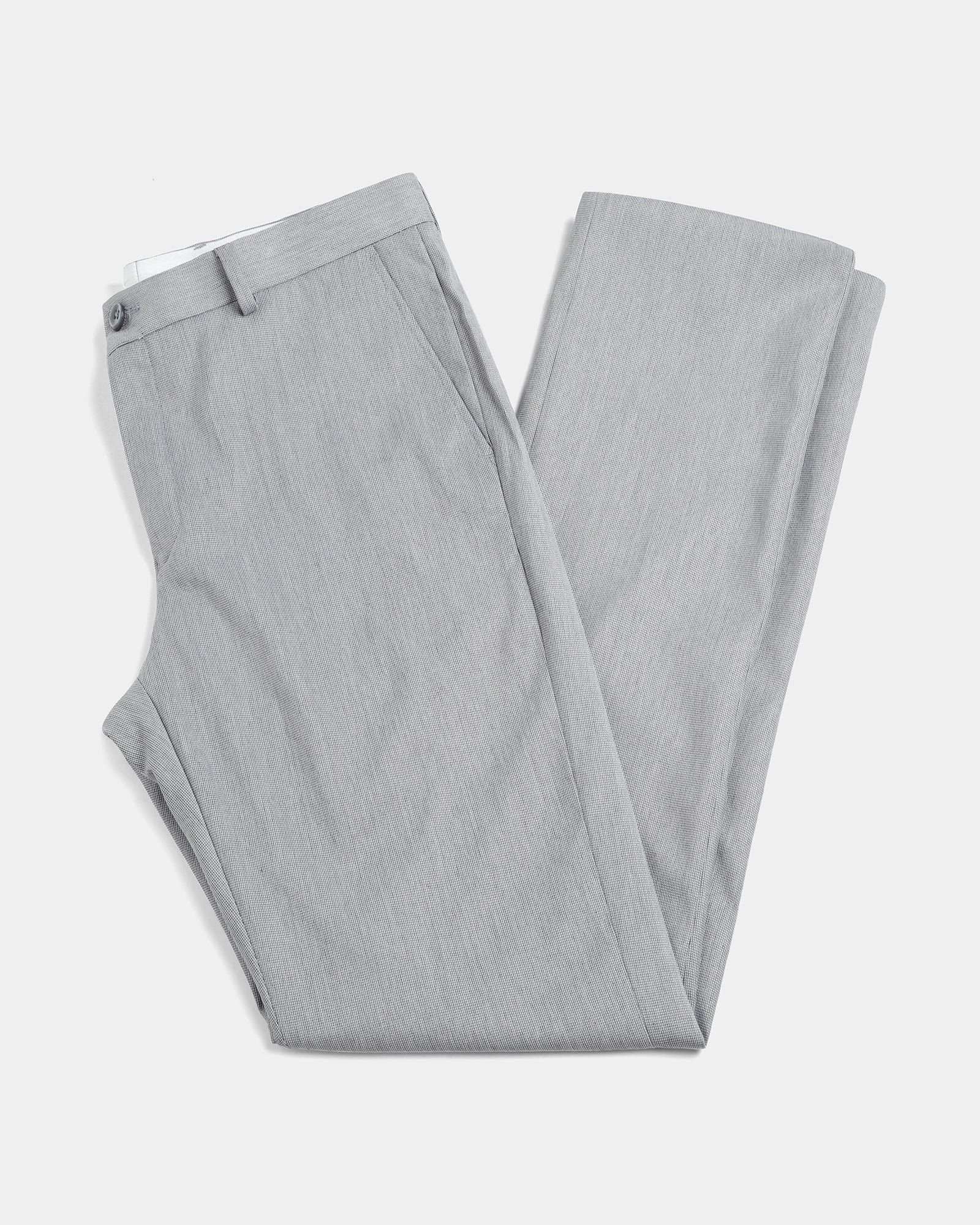 Light Grey Solid Trouser - Andre