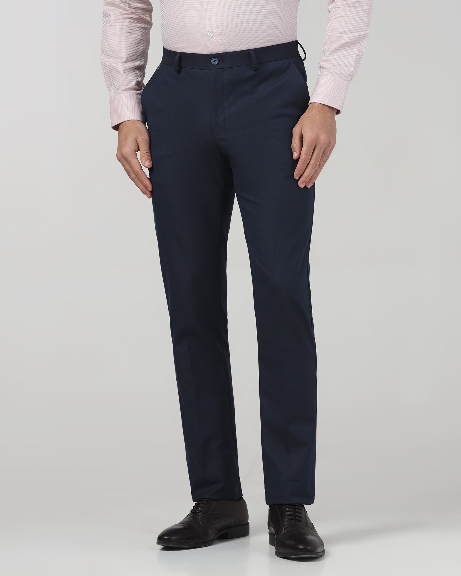Navy Textured Trouser - Brody