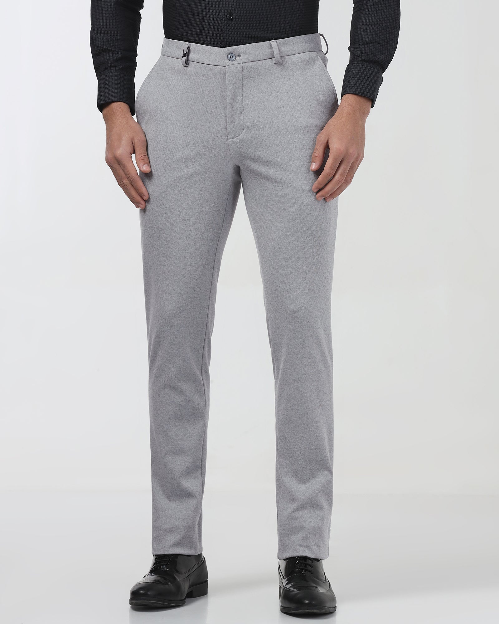 Light Grey Textured Trouser - Jay