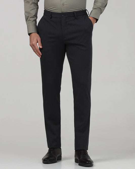 Mid Grey Textured Trouser - Jay