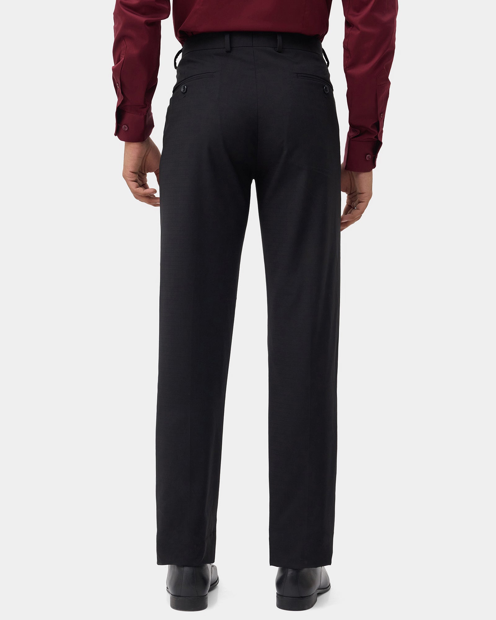 Black Check Trouser - Fossil